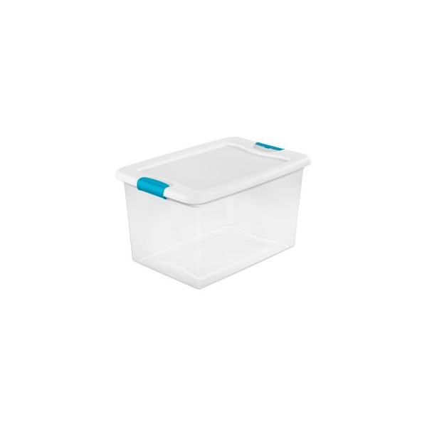 Sterilite Storage Tote W/ Lid, 16 gal, 23-3/4 in L x 16 in W x 13-1/2 in H, Clear, 6 PK 14978006 - main
